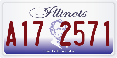 IL license plate A172571