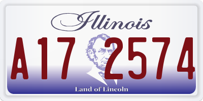 IL license plate A172574