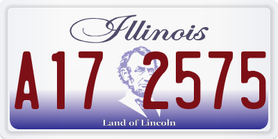 IL license plate A172575
