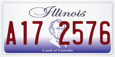 IL license plate A172576
