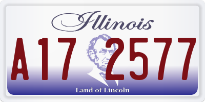 IL license plate A172577