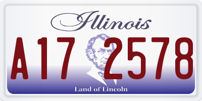 IL license plate A172578