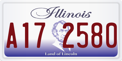 IL license plate A172580