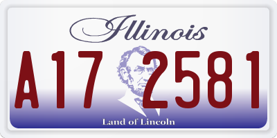 IL license plate A172581
