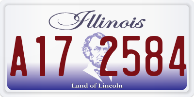 IL license plate A172584