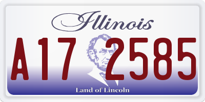 IL license plate A172585