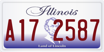 IL license plate A172587