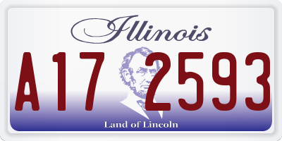IL license plate A172593