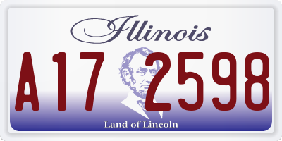 IL license plate A172598