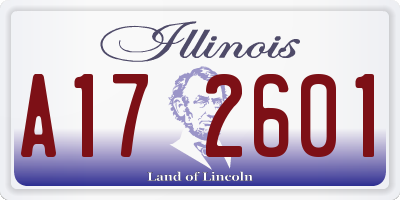 IL license plate A172601