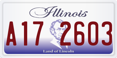 IL license plate A172603