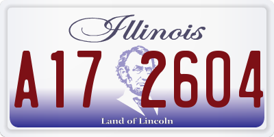 IL license plate A172604