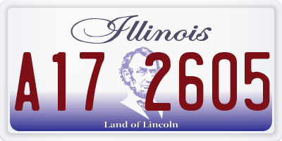 IL license plate A172605