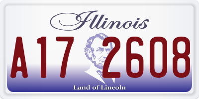 IL license plate A172608