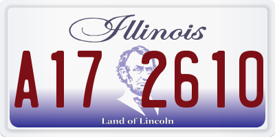 IL license plate A172610