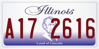 IL license plate A172616