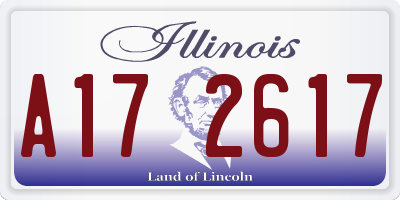 IL license plate A172617