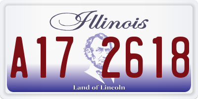 IL license plate A172618