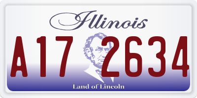 IL license plate A172634