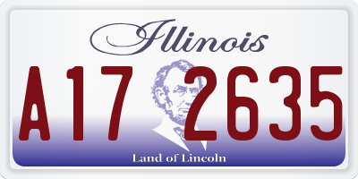 IL license plate A172635
