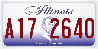 IL license plate A172640