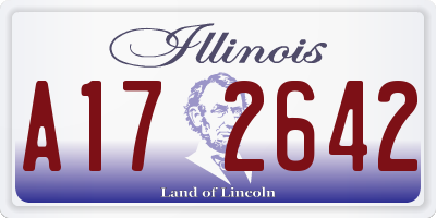 IL license plate A172642