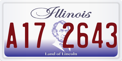 IL license plate A172643