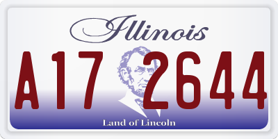 IL license plate A172644