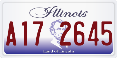 IL license plate A172645