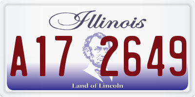 IL license plate A172649