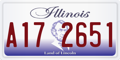 IL license plate A172651
