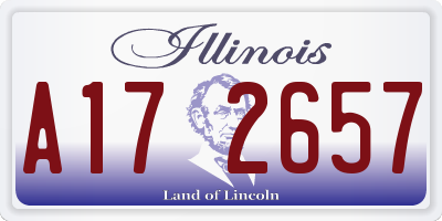 IL license plate A172657