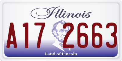 IL license plate A172663
