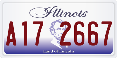 IL license plate A172667