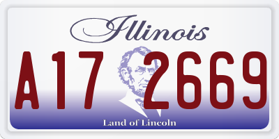 IL license plate A172669