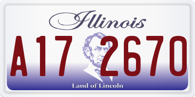 IL license plate A172670
