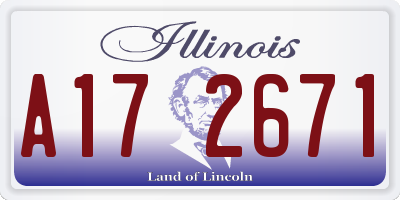 IL license plate A172671