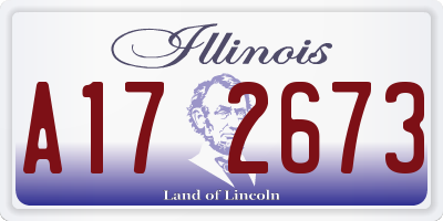 IL license plate A172673