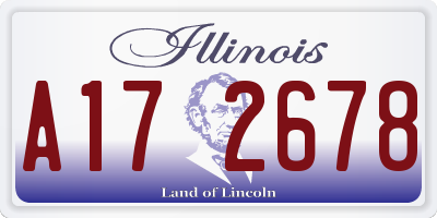 IL license plate A172678