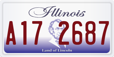 IL license plate A172687