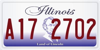 IL license plate A172702