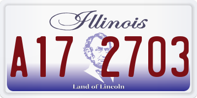IL license plate A172703