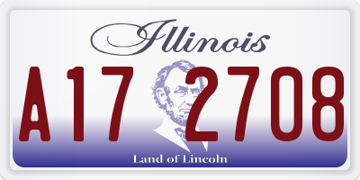 IL license plate A172708