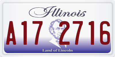 IL license plate A172716