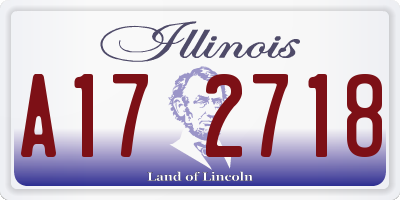 IL license plate A172718