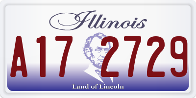 IL license plate A172729