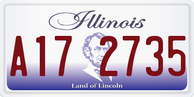 IL license plate A172735