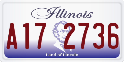 IL license plate A172736