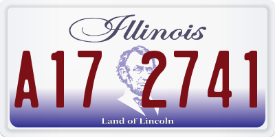 IL license plate A172741