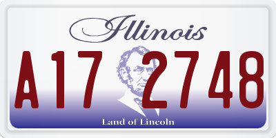 IL license plate A172748